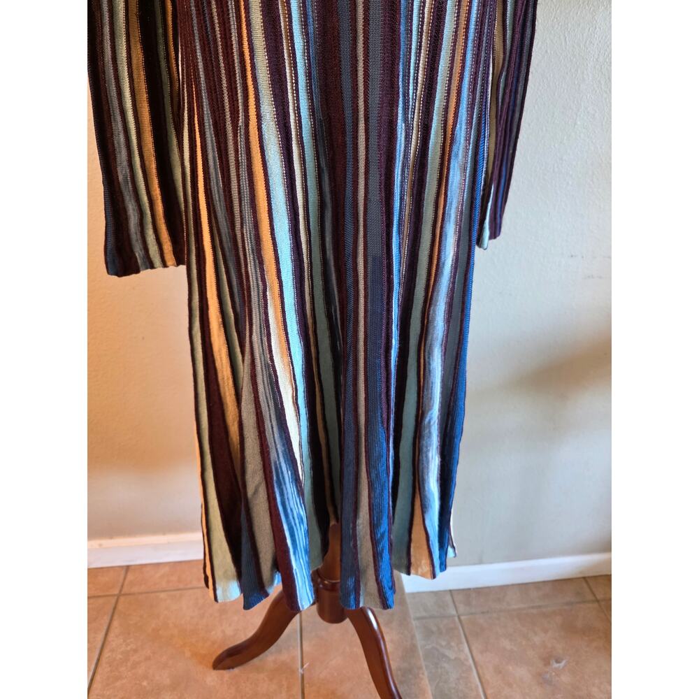Anthropologie Moth Nora Striped Wool Blend Swing Dress SZ Medium - Picture 7 of 10
